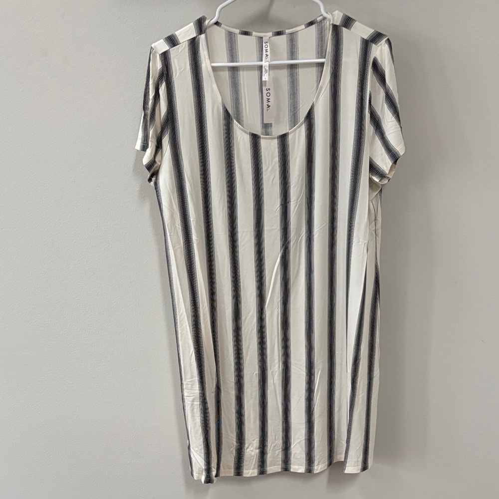 Soma Cool Nights Striped Sleepshirt